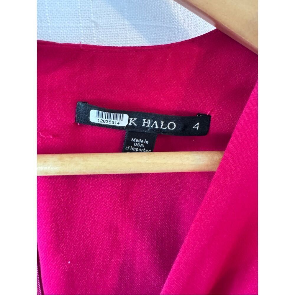BLACK HALO Deklyn Playsuit Romper Bright Pink‎ V Neck Sleeveless Size 4 - Picture 4 of 9